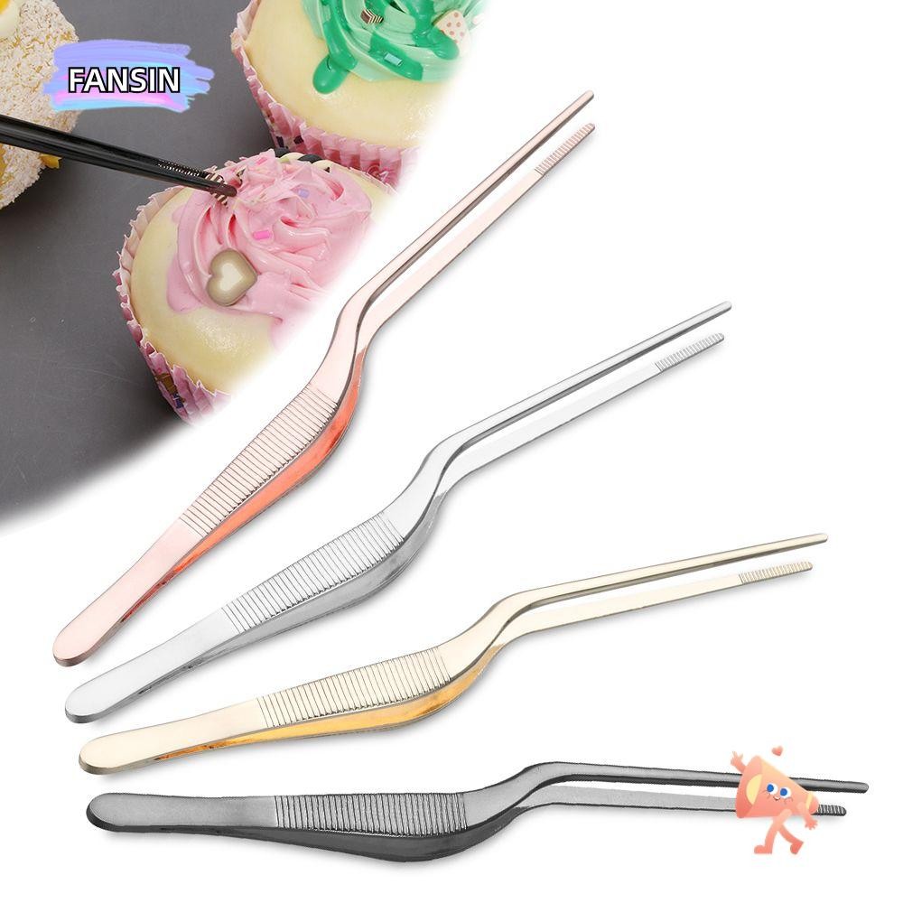 FANSIN อาหาร Tweezer เครื่องมือครัวร้อนการนําเสนอการนําเสนอสแตนเลส