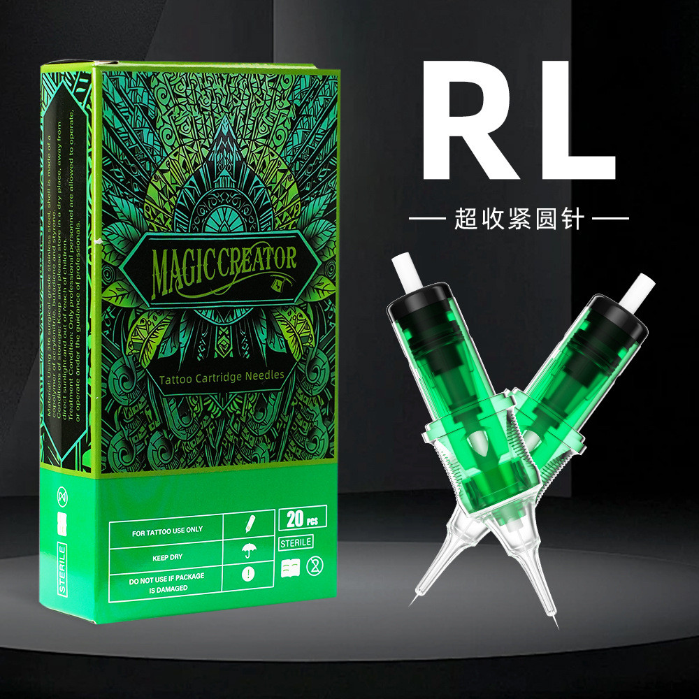 MAGICCREATOR RL 20 ชิ้น #10(0.030มม.)#12(0.35 มม.) อุปกรณ์สักสักสักซัพพลายสําหรับซับ