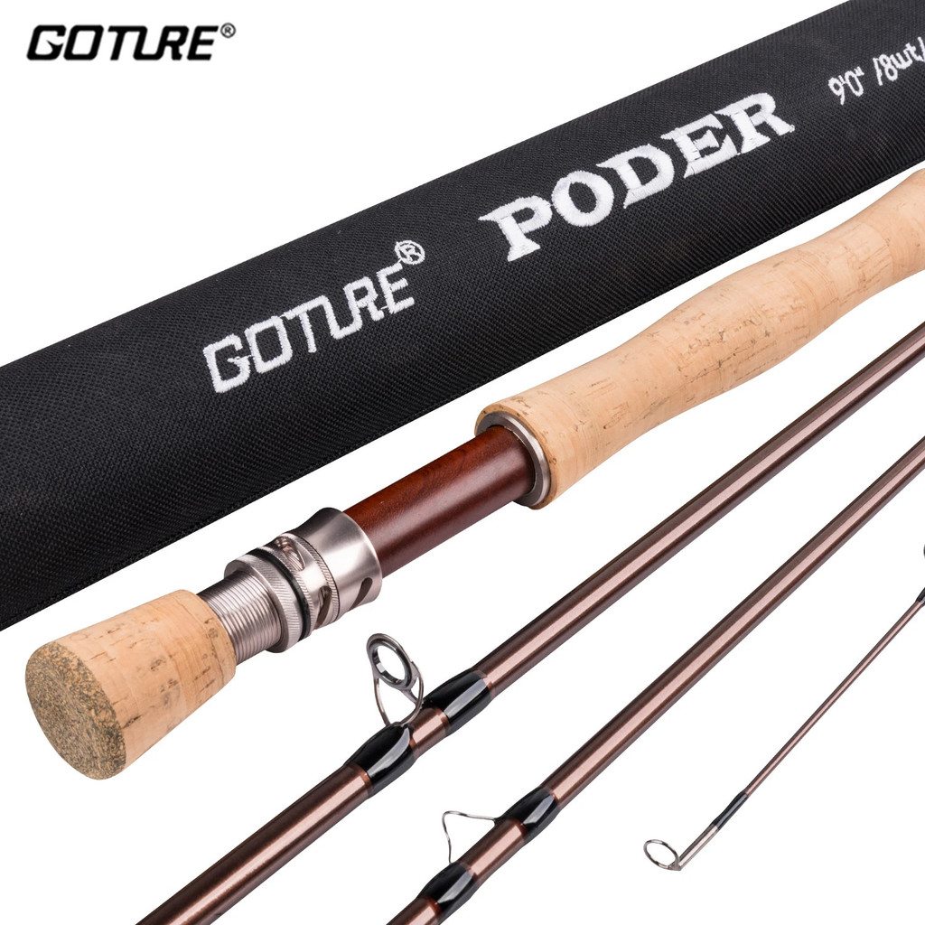 Goture Pander Fly Rod ขนาด 2.7 เมตร (9ฟุต) ทำจากคาร์บอนไฟเบอร์ แบ่งเป็น 4 ส่วน น้ำหนัก 4/5/7/8wt สำห