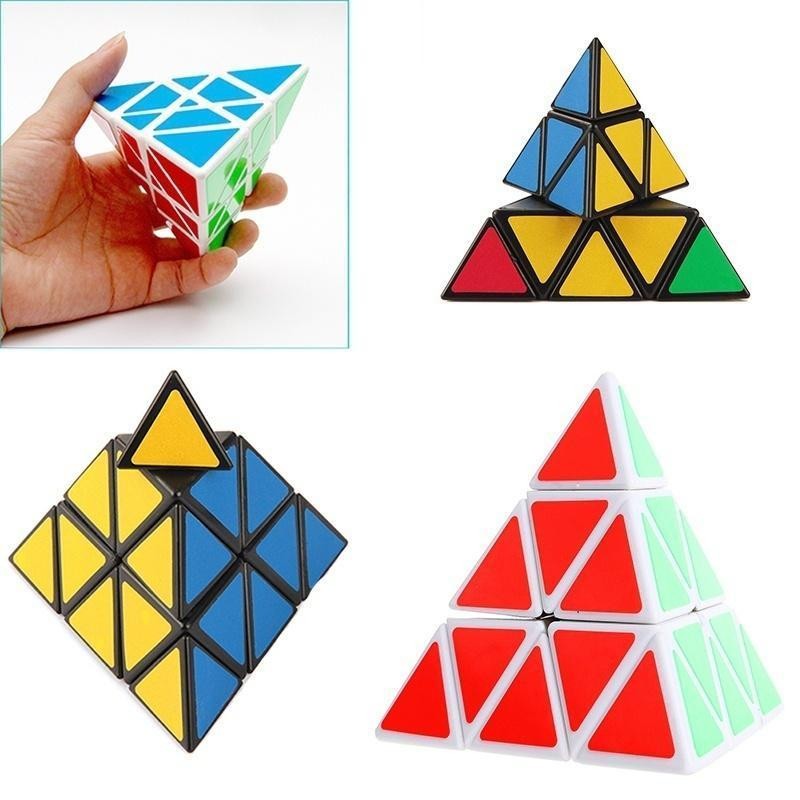 East Triangle Pyramid Pyraminx Cube Puzzle Speed Twist Intelligence Education Toy Game Color Random