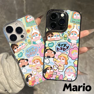 เคสไอโฟน เคสใสกากเพชร สำหรับ iPhone 17 11 16 pro max 13 12 14 15 promax 7 plus เคสใสกันกระแทก วิจิตร Flash CryBaby