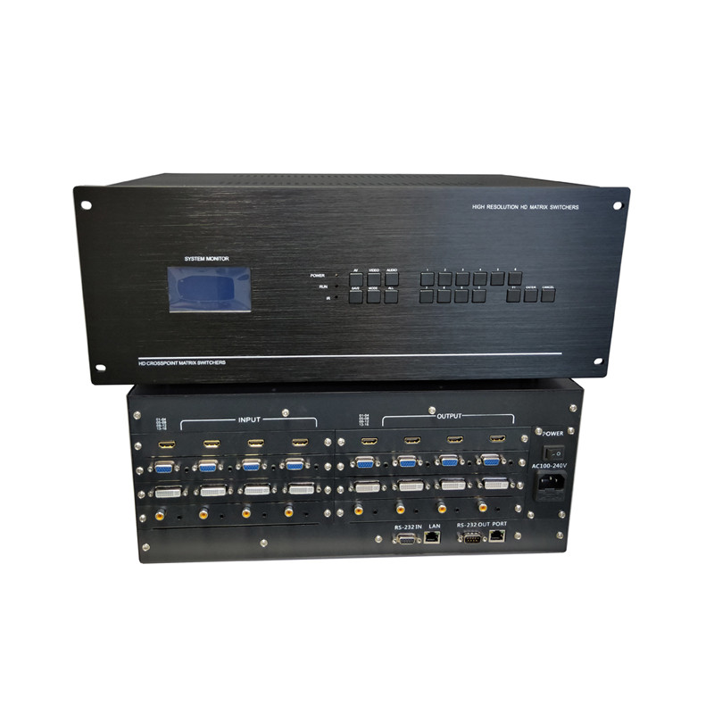 HD โปรเซสเซอร์ Hybrid Matrix 16 In 16 Out 4/8/12/24/32HDMI/DVIVGA/AV