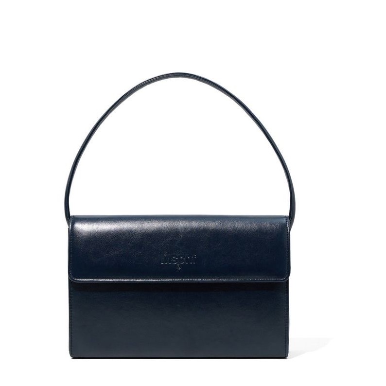 กระเป๋าเอกสาร MSCHF สไตล์เรโทร พร้อมสายสะพาย สีฟ้าและดำ