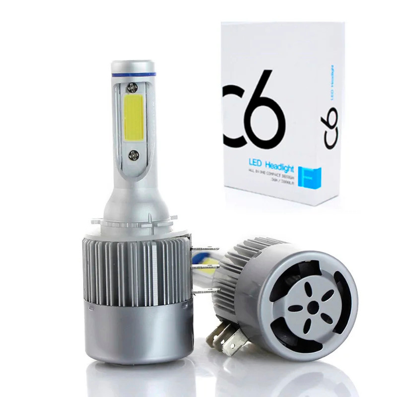 2x H15 H4 H7 หลอดไฟ LED 72W 10000LM ไฟหน้ารถไร้สายโคมไฟ DR L Conversion ขับรถ Light Sourcing 6000K ส