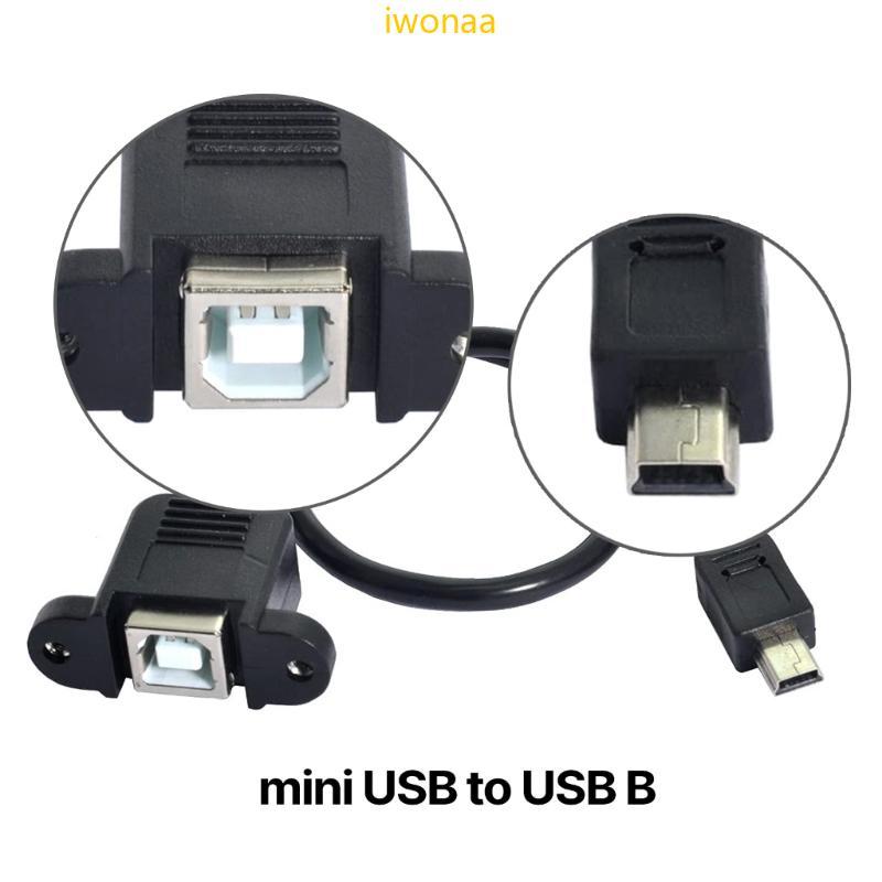 Iwo Mini USB to USB B Printer Cable สายเครื่องพิมพ์ Mini USB 5Pin Male to B