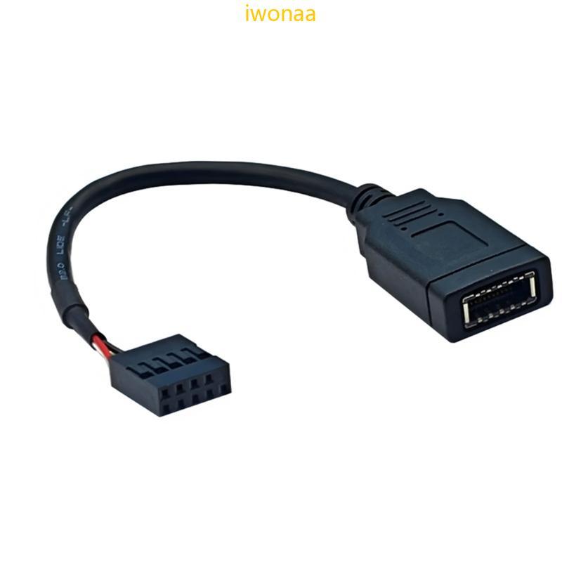 Iwo 9Pin To Type E สาย USB2 0 9Pin to Type E Header การเชื่อมต่อ Type C ด้านหน้า