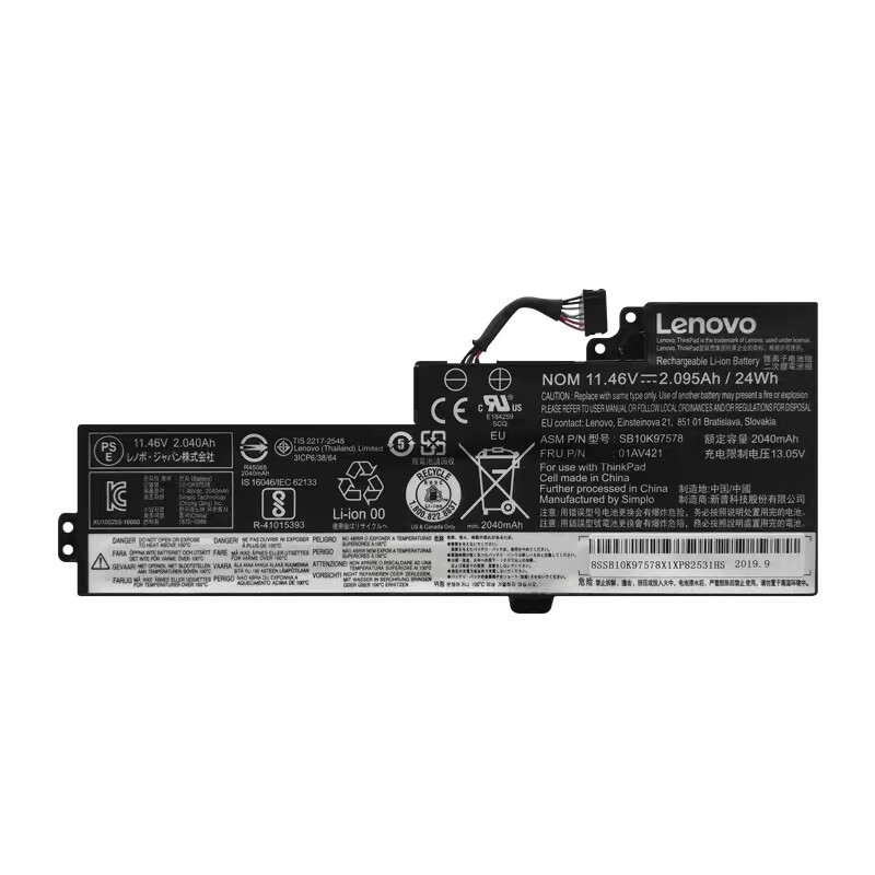 เหมาะสําหรับ Lenovo T470 T480 01AV420/419 01AV421 01AV489 แบตเตอรี่โน๊ตบุ๊คในตัว