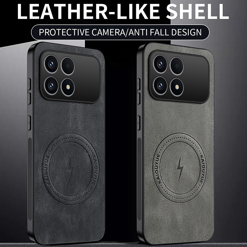 เหมาะสําหรับ Xiaomi 17/15/14 POCO F8/F7/X7/M7/C85 ultra เคสโทรศัพท์แม่เหล็ก Lightning Nepa Grain หนั