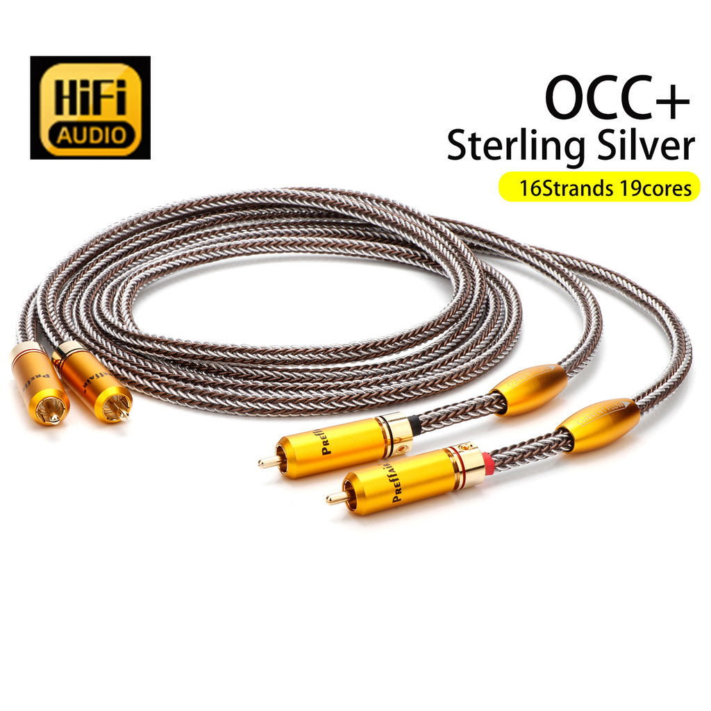 3 Pin XLR Cable Xlr Balanced Audio Cable 16-Strand Braid 7N OCC Silver-plating สําหรับเครื่องขยายเสี