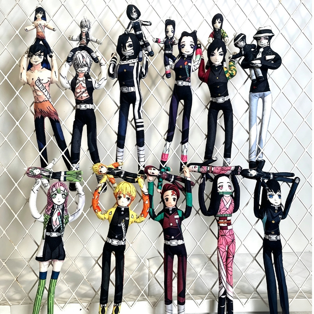 Demon Slayer Cosplay ตุ๊กตา Kamado Nezuko Tanjiro Kamado Tokitou Muichirou Twistable รูปร่างตกแต่งห้