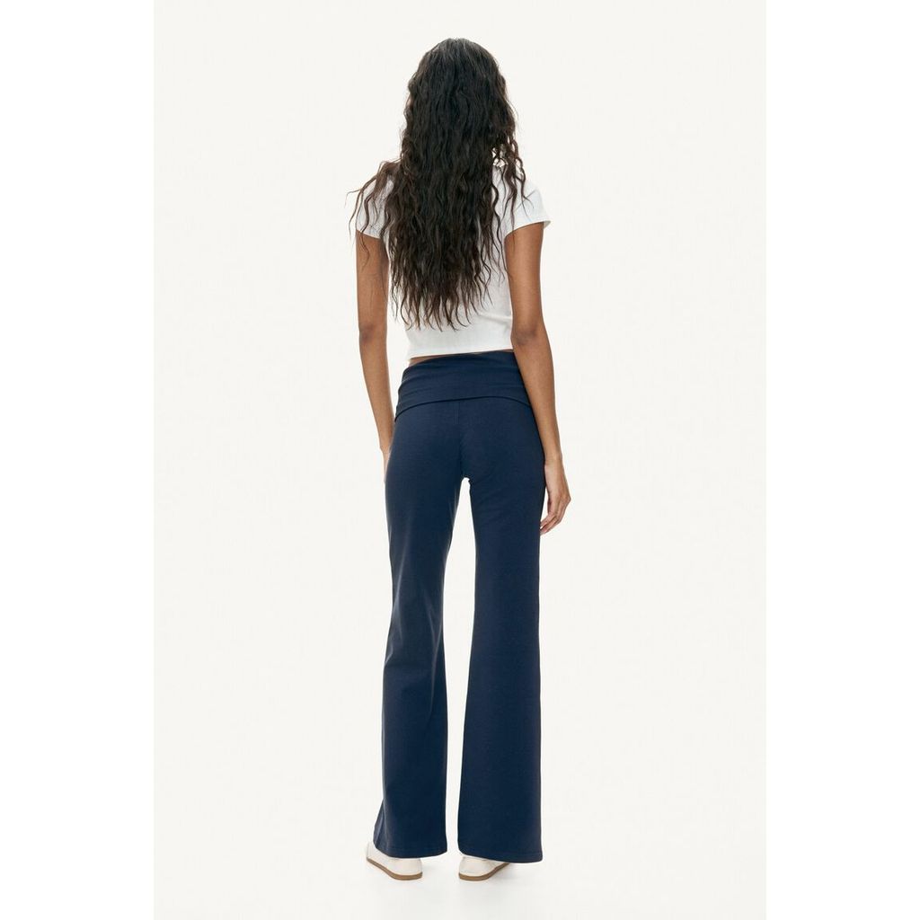 H&M بنطلون نسائي قطن بخصر قابل للطي — صورة 7