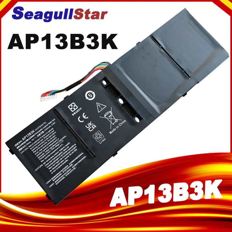 SeagullStar แบตเตอรี่แล็ปท็อป AP13B3K สําหรับ Acer Aspire V5 R7 V5-572G V5-573G V5-472G V5-473G V5-5