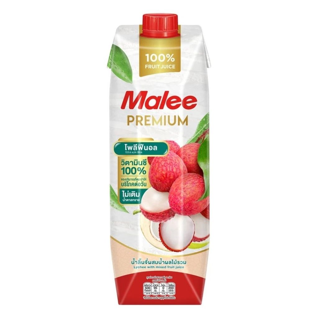 มาลี น้ำลิ้นจี่ Malee Lychee Juice 1000ml.