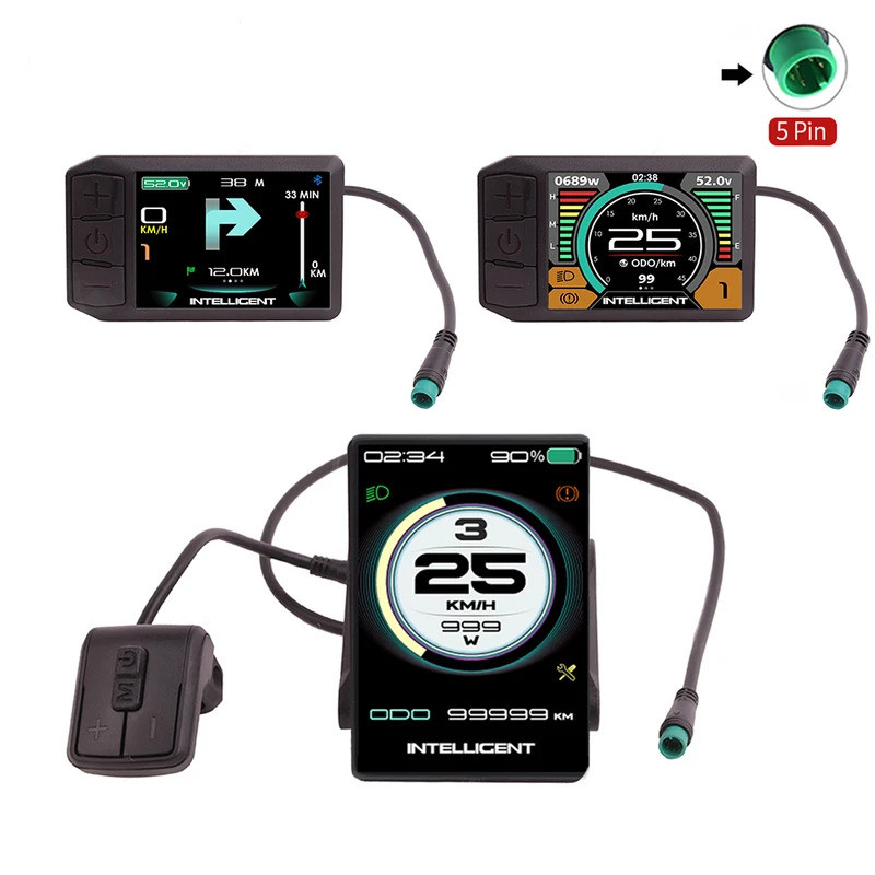 5S UART 860C 600C P860C บลูทูธจอแสดงผลเครื่องมือสําหรับ Bafang Mate จักรยานไฟฟ้า Killswitch 36V 48V 52V มอเตอร์ 5pin ชาย