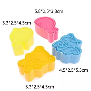 BDGF 4 ชิ้น/เซ็ตน่ารัก Samll Dolphin Samll Seal กระรอกหมีแซนวิชคุกกี้แม่พิมพ์เครื่องตัดคุกกี้เค้กตกแต่ง Moulds เครื่องมือมินิแซนวิช Die Rice Ball แม่พิมพ์ครัวเครื่องมือ TH