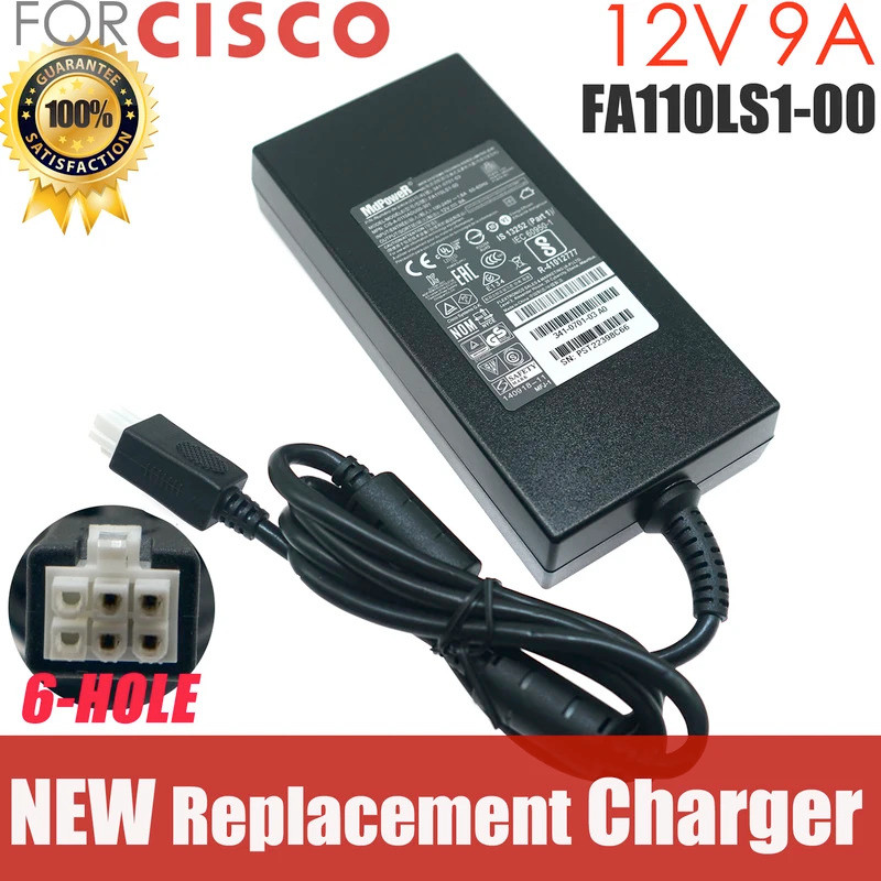 เปลี่ยน FA110LS1-00 12V 9A 108W AC Adapter Charger สําหรับ Cisco Router 4320 ISR4321 ISR 4321 3401-0