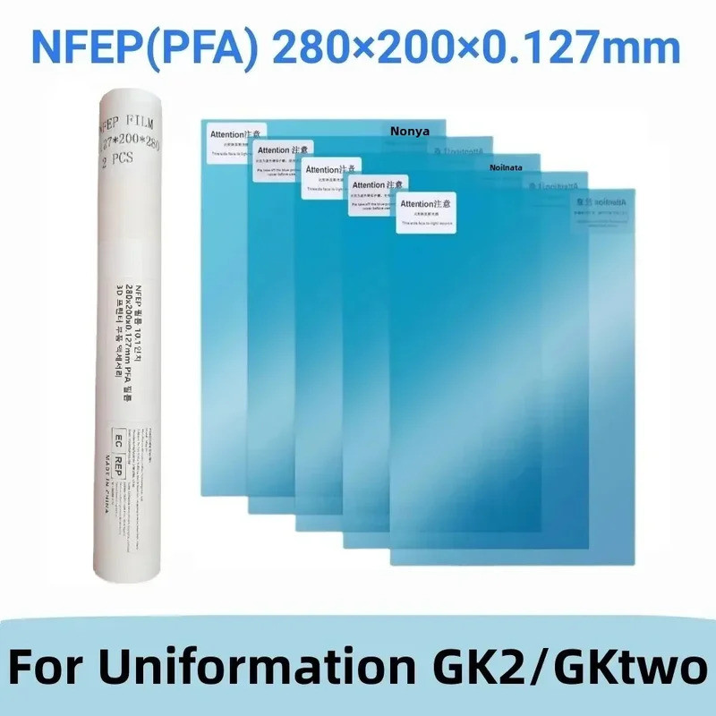 NFEP ฟิล์ม 10.1 นิ้ว 280x200x0.127 มม.PFA ฟิล์มสําหรับ UniFormation GK2/ GKtwo Saturn 4 Ultra 3D ชิ้