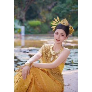 มงกุฏชุดไทย กะบังหน้าเด็ก ผู้ใหญ่ใส่ได้ เครื่องประดับผมชุดนางรำ ชุดไทยโบราณ