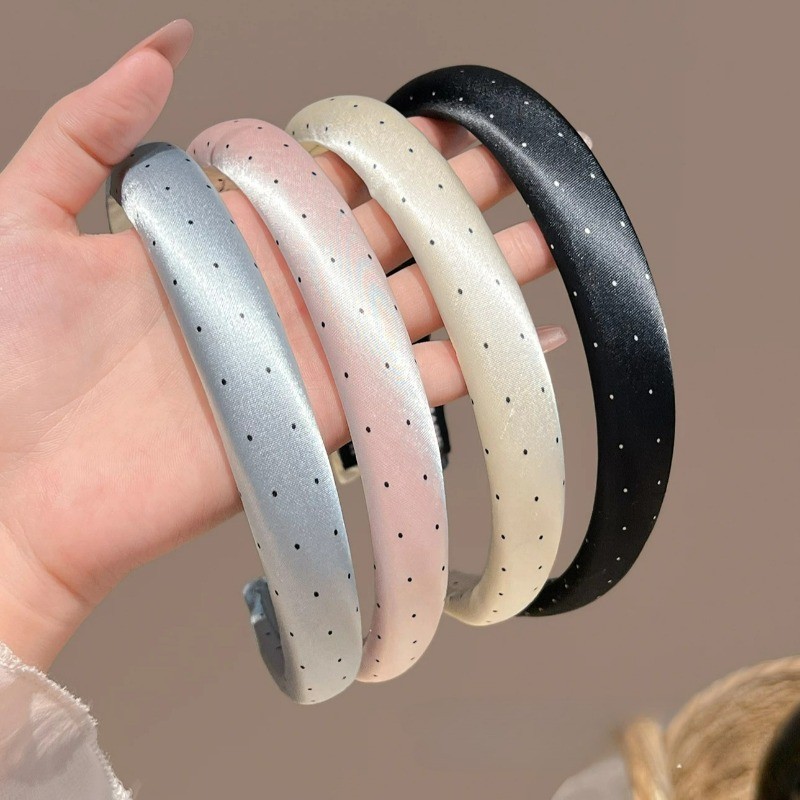 No-Slips Vintage Elegant French Elegant Satin Polka Dot รูปที่ 6