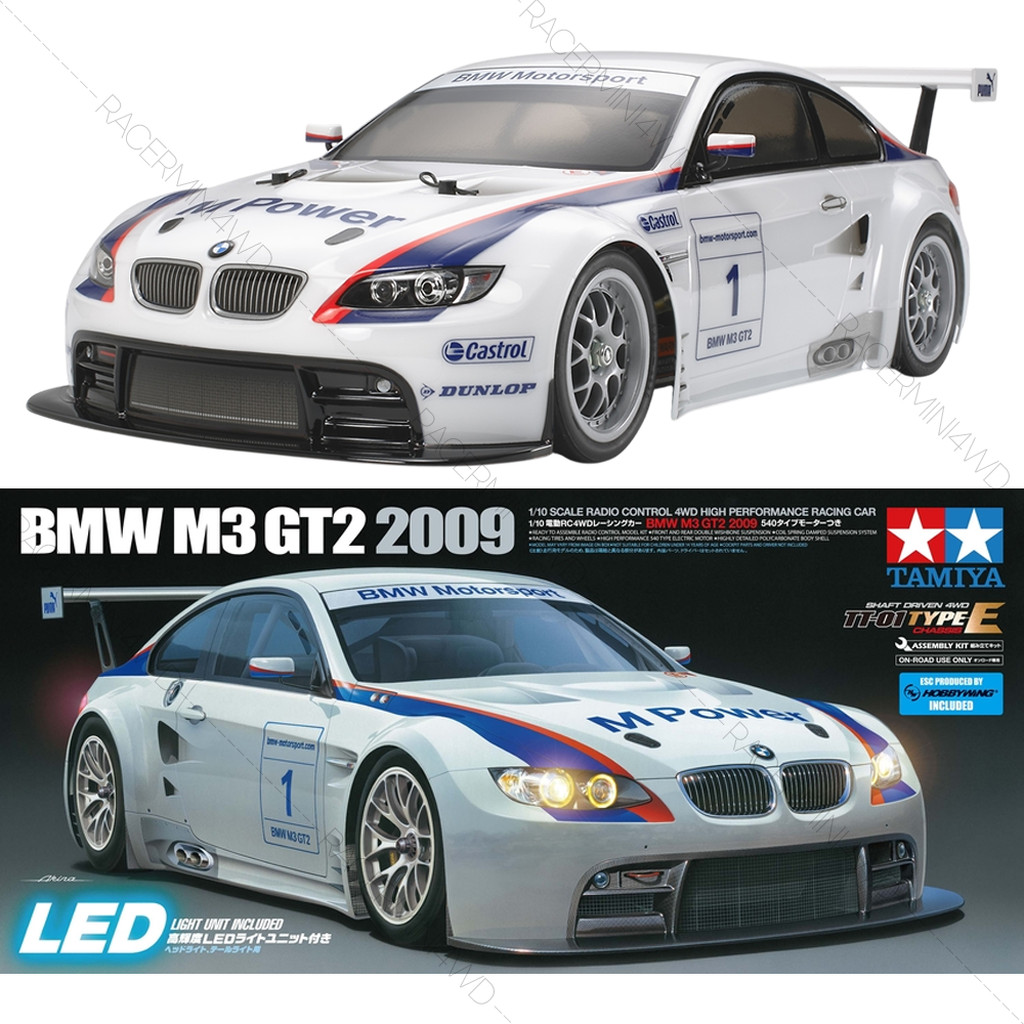 TAMIYA 58449 1/10 R/C Kit BMW M3 GT2 2009 (TT-01 Type-E Chassis)