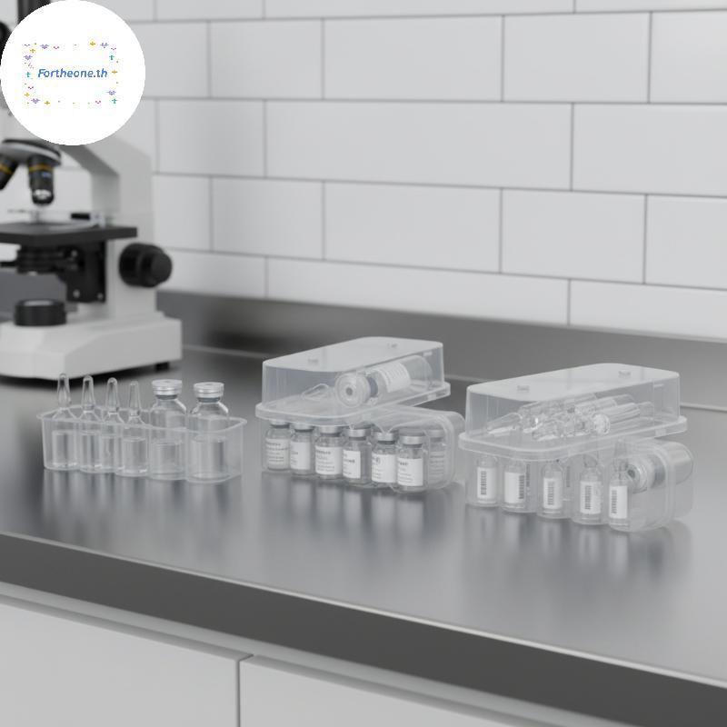 FOT 4/10 ชิ้น Staable พลาสติก Microtube กล่องเก็บ 3ML 2/4/6/24-Slot Vial กรณีล้างตู้แช่แข็งหลอดกล่อง
