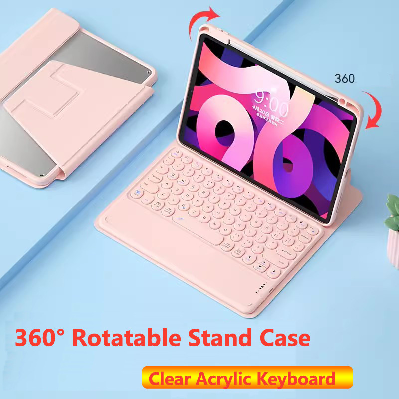 สําหรับ Lenovo Idea Tab 11 นิ้วพร้อมคีย์บอร์ดบลูทูธไร้สาย PU หนังสําหรับ Tab M10 / M11 / Xiaoxin Pad