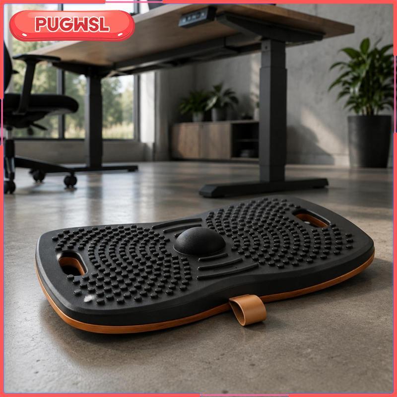 [pugwsl] ไม้ Wobble Board ฐานไม้ Wobble Balance Board ลื่น Ergonomic Foot Rocker