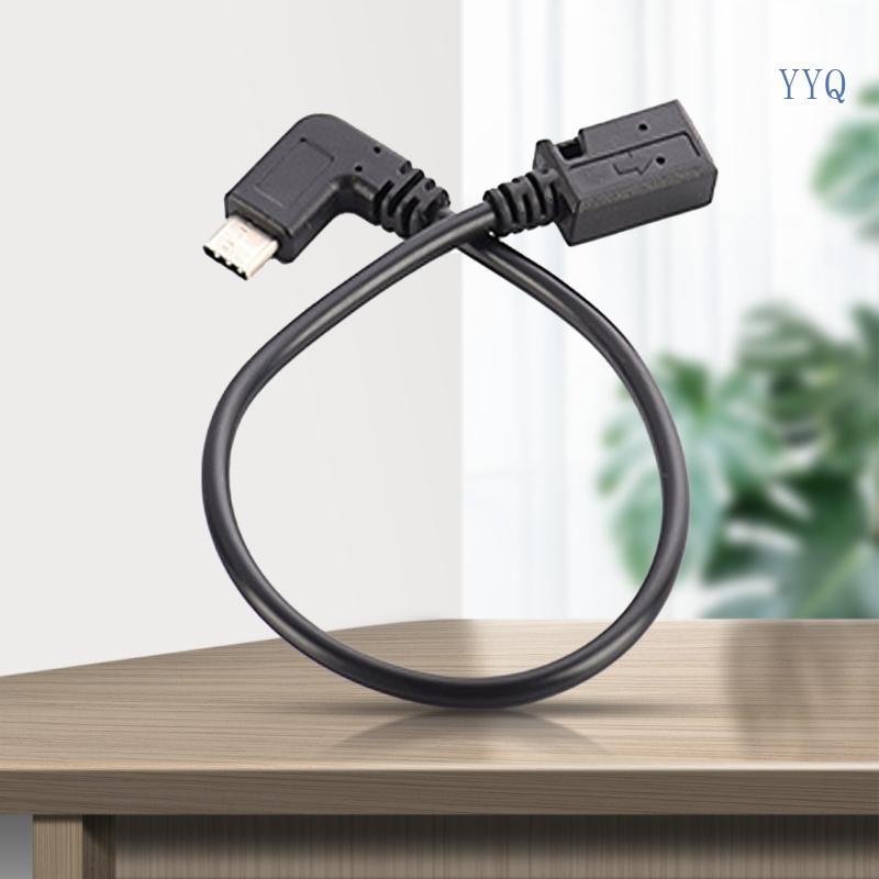 YYQ สาย USB Type C ถึง Mini USB 90 องศา USB C ชายกับมินิ อะแดปเตอร์หญิง