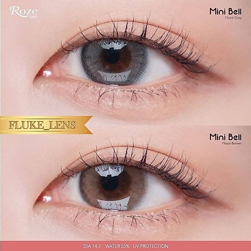 คอนแทคเลนส์(มินิ) Rozeไฮโดรเจล 🍑 Mini Bell 🍑 อมน้ำ55% กรองแสง Made in Korea 🇰🇷