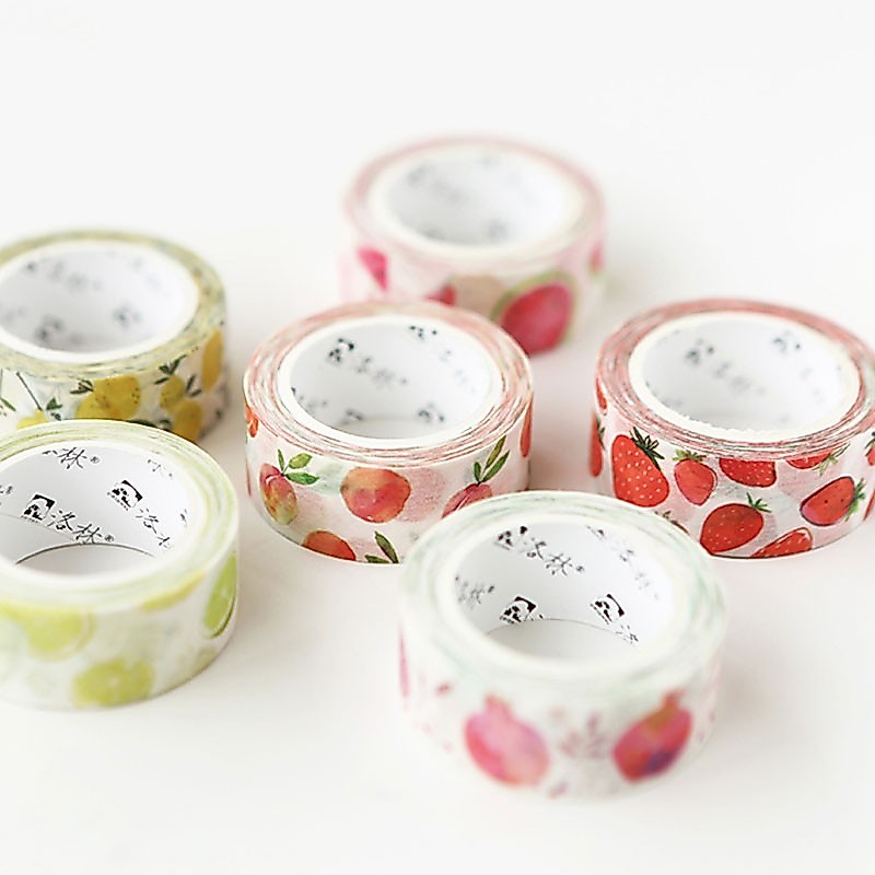 [3 แบบ] fruity tape เทปลายผลไม้ เทปตกแต่ง มาส์กกิ้งเทป