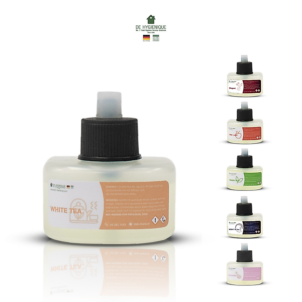 De Hygienique - Refill น้ำหอมปรับอากาศ แพ็คคู่ 2 ขวด | กลิ่น White Tea + เลือกได้เพิ่ม 1 กลิ่น