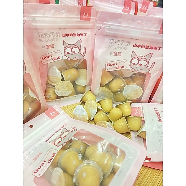 พุดดิ้งนมแพะ แบ่งขาย 1 ชิ้น 🍓🍓ถุงชมพู
