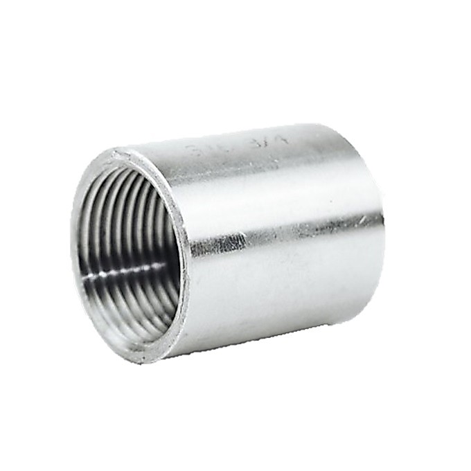 ข้อต่อตรง ข้อต่อตรงเกลียวในสแตนเลส 304 ต่อตรงเกลียวใน 3 หุน / 4 หุน / 1 นิ้ว ( Stainless Coupling )