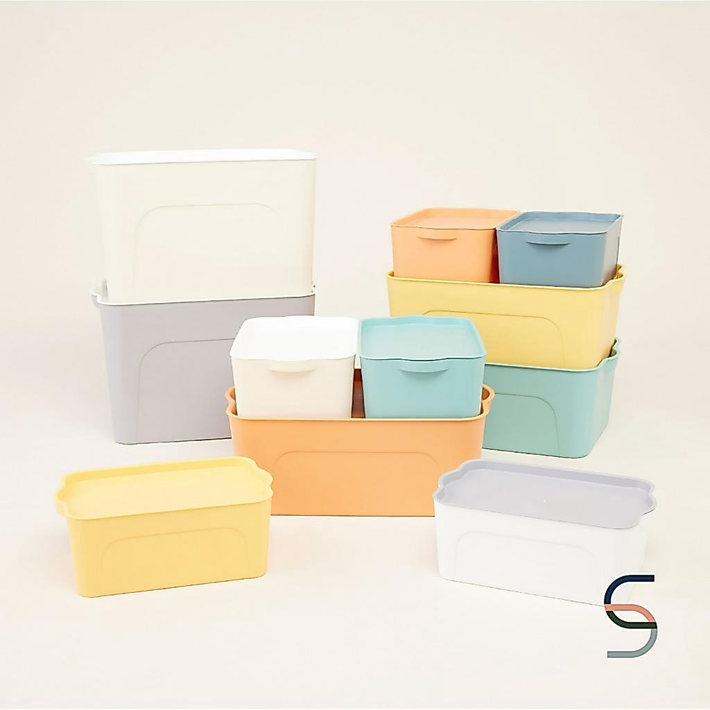 SARABARN Stackable Storage Box With Lid | กล่องพลาสติกเก็บของ พร้อมฝาปิด
