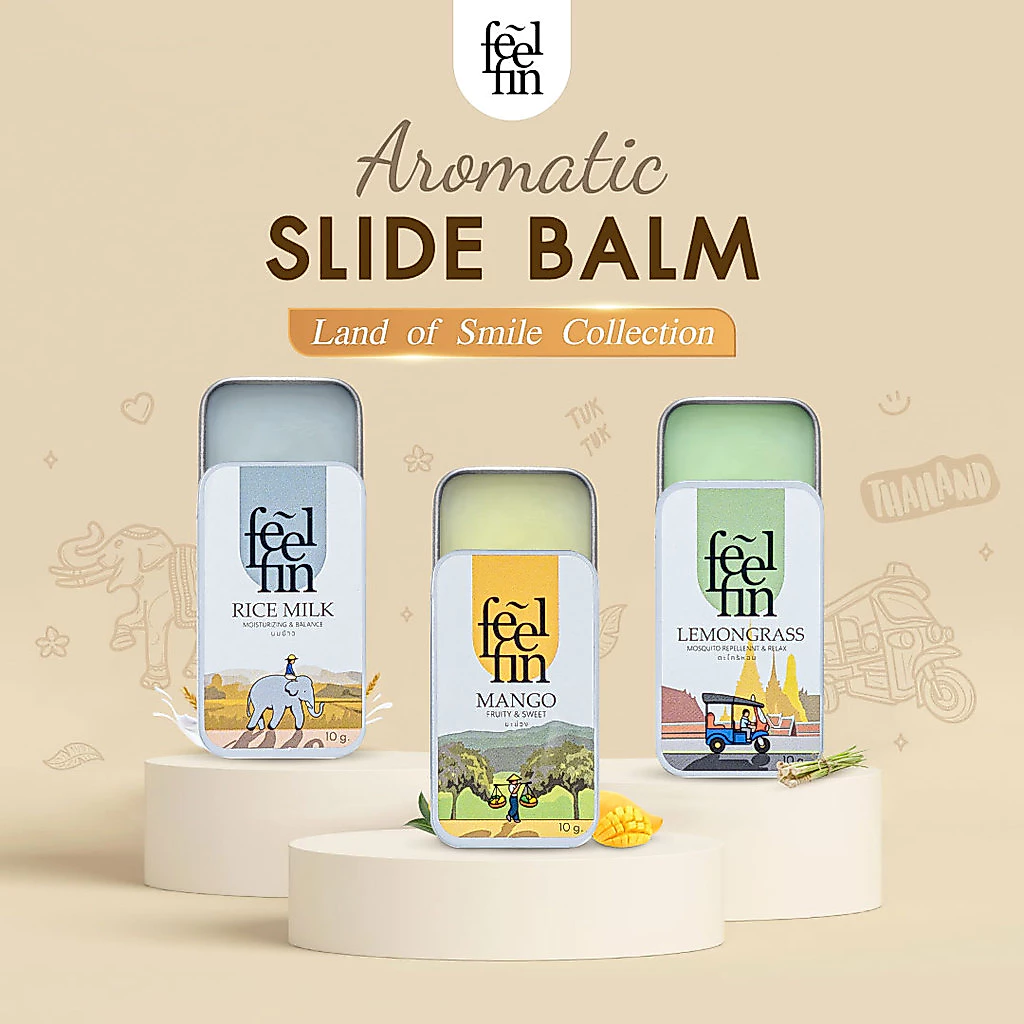FeelFin - อโรม่าบาล์ม Land of Smile Collection Aromatic Slide Balm