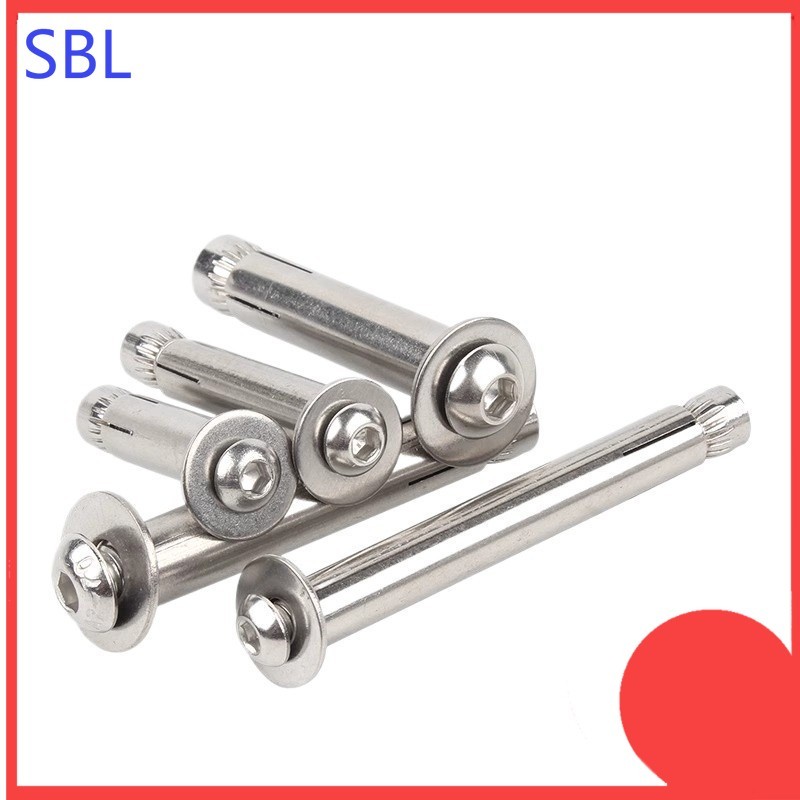 304 สแตนเลสสตีลหัวกระทะหกเหลี่ยมขยายสกรู,รอบหัวขยายBolt M6/M8/M10/M12 * L40-150mmSS-HX