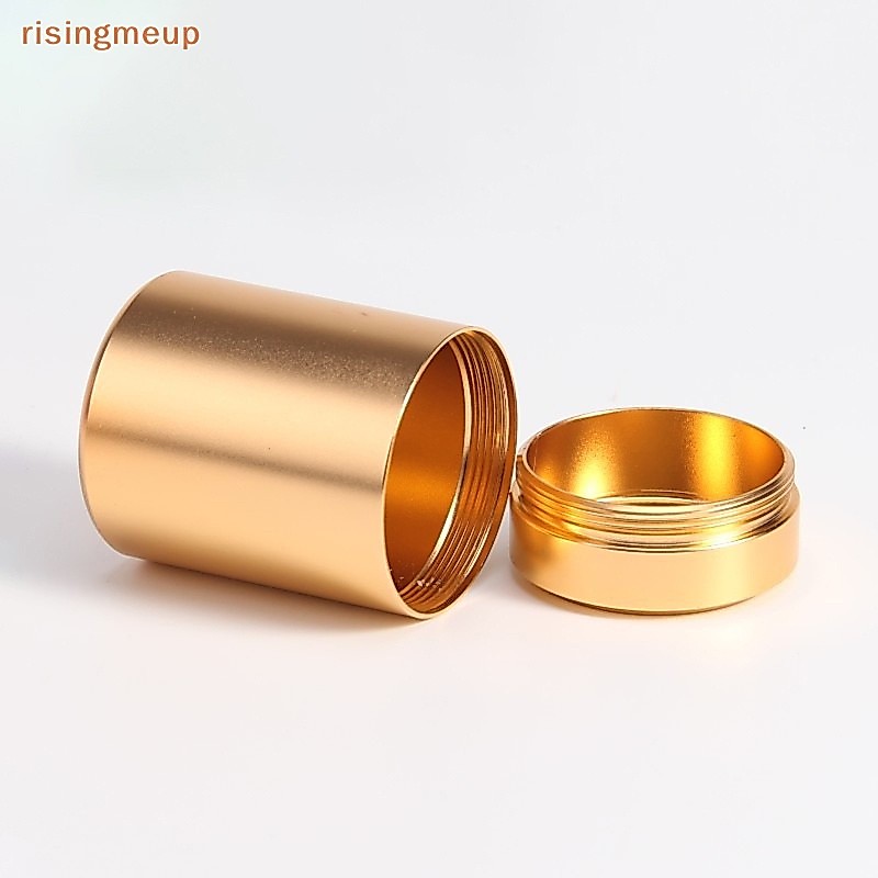 [risingmeup] โถเก็บของอลูมิเนียมแบบพกพาซีลกระป๋องชาภาชนะเก็บชาชากาแฟดีบุกสําหรับลูกอมช็อคโกแลตน้ําตาลเครื่องเทศ