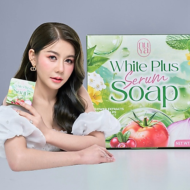 สบู่ครูเบียร์(โปร 2ก้อน) สบู่ผักครูเบียร์ Nuya white plus serume soap ของแท้พร้อมส่ง