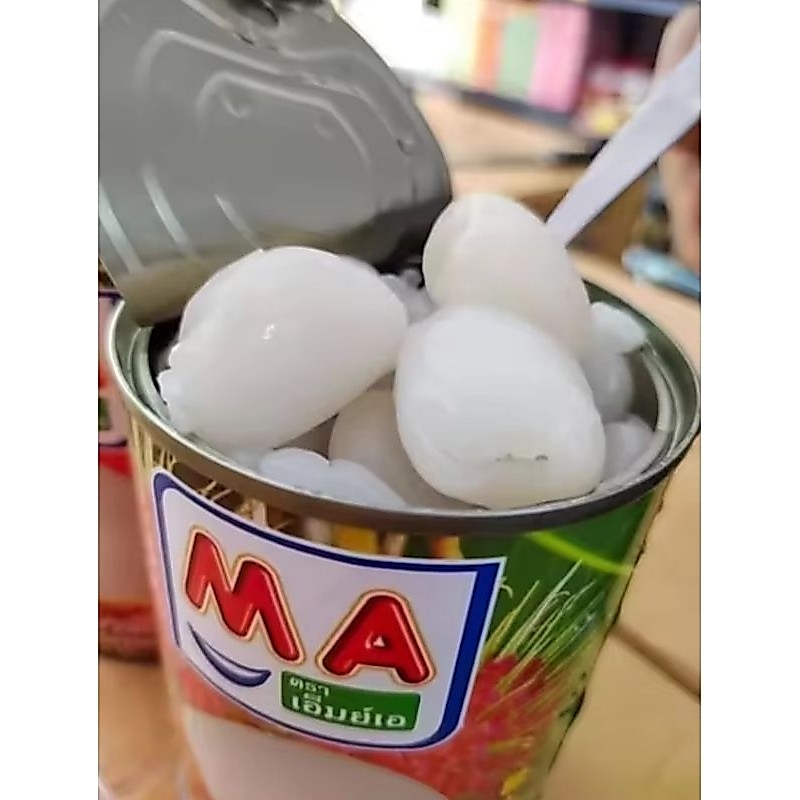 เงาะกระป๋องMA ลูกเงาะแกะในน้ำเชื่อม อร่อย หวาน หอม ชื่นใจ