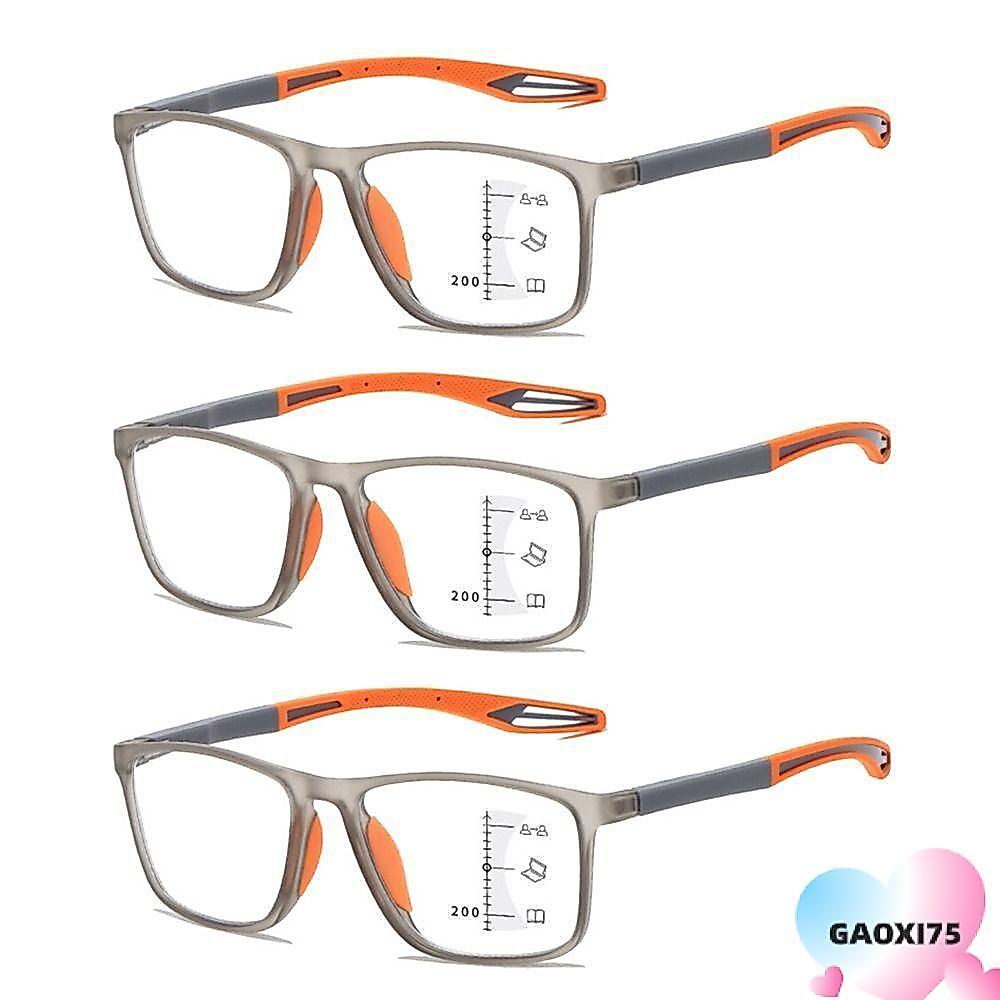 Gaoxi75 Anti-Blue Light แว่นตา, Progressive Near Far Blue Blocking แว่นตาสแควร์,แบบพกพา Eye Protection TR90 Multifocal Hyperpia แว่นตาผู้ชายผู้หญิง