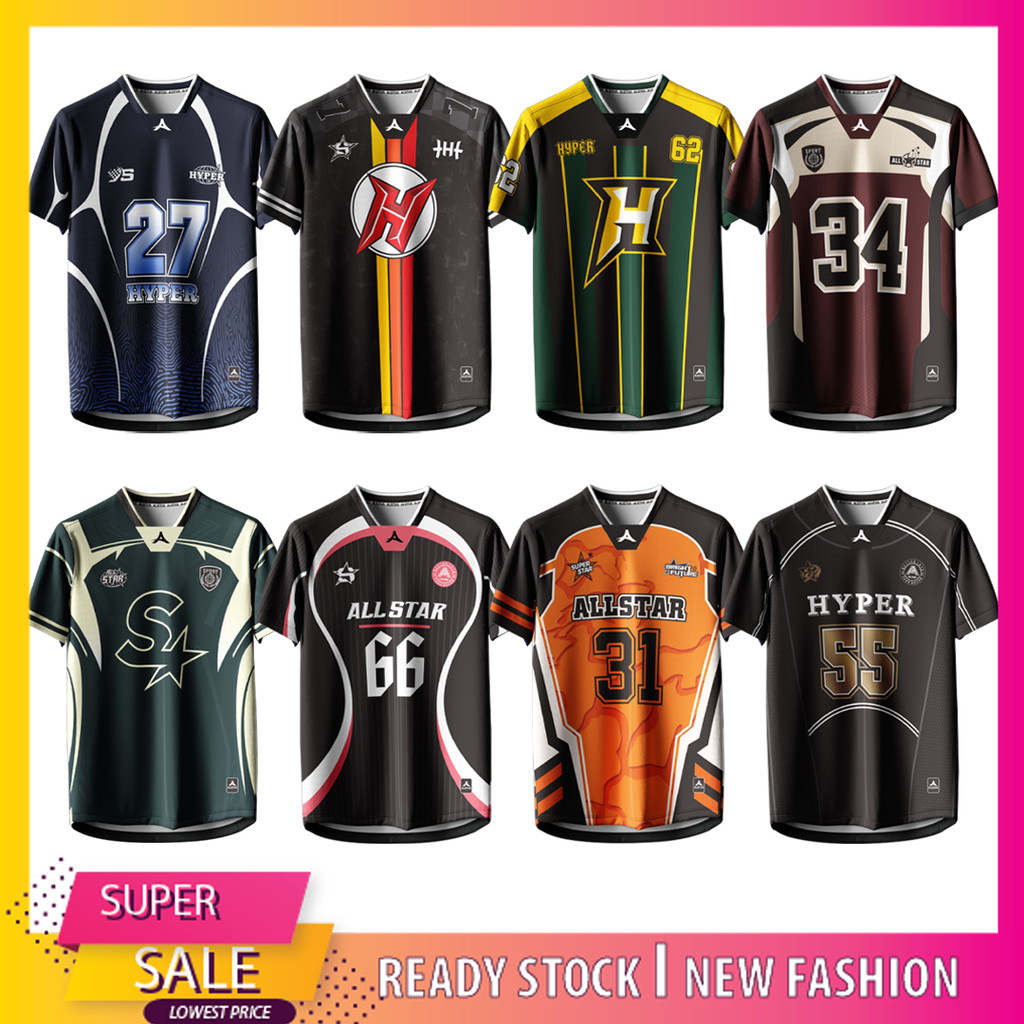 Free Custom ชื่อหมายเลข(WHOLESALE ราคา) NFL SUBLIMATION JERSEY UNISEX T-SHIRT LAKER DESIGN (MALAYSIA