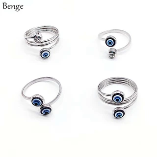 แหวนสแตนเลส Benge Devil's Eye เพชรส่องประกาย เหมาะสำหรับงานปาร์ตี้และวันหยุดพักผ่อน