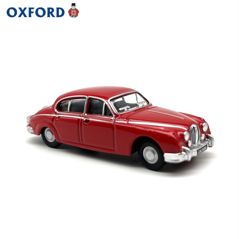 OXFORD Jaguar MKII Carmen Red Retro Vintage รถจําลองคอลเลกชันเครื่องประดับ 1: 76
