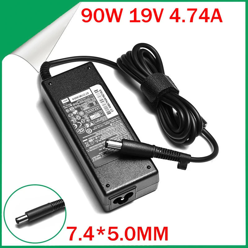 19V 4.74A 90W 7.4*5.0 มม.AC แล็ปท็อปอะแดปเตอร์แหล่งจ่ายไฟสําหรับ HP Pavilion DV3 DV4 DV5 DV6 6535S 6