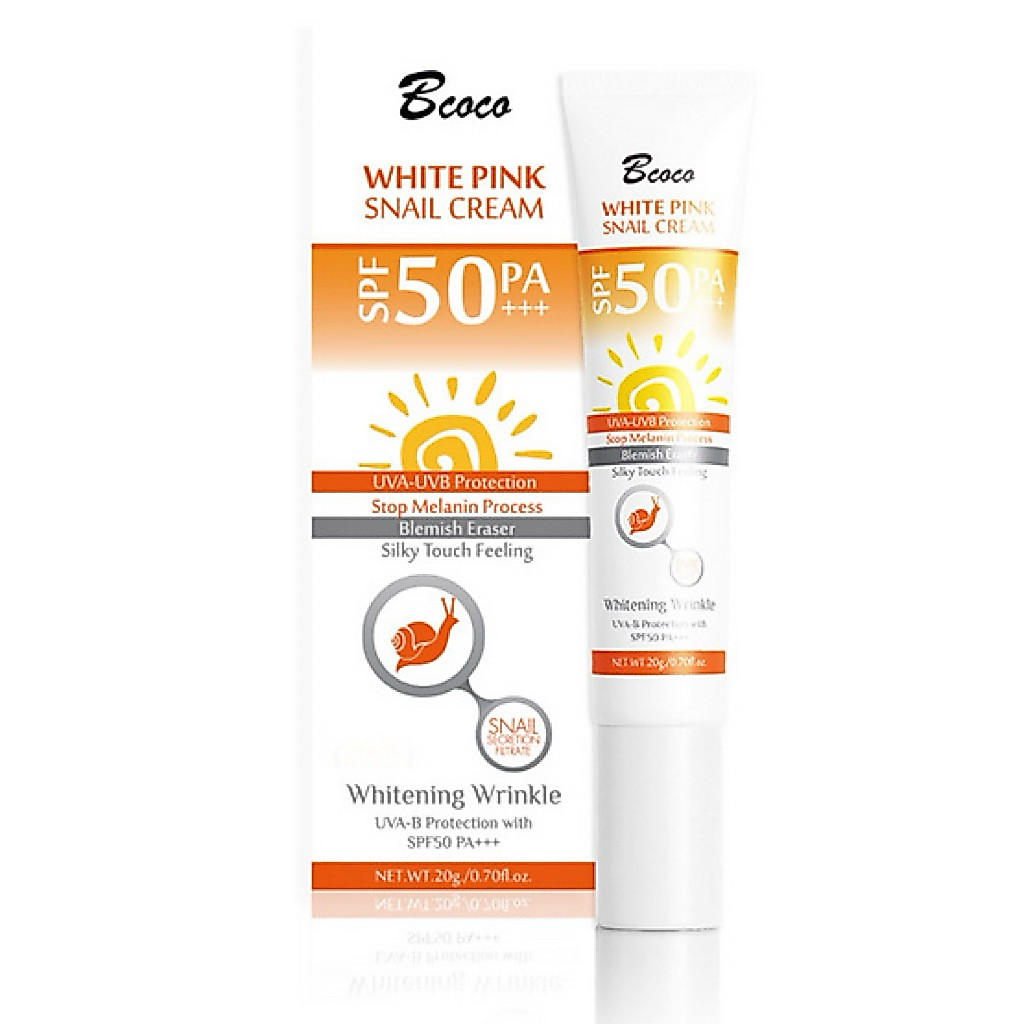 White Pink Snail Cream SPF50+++ กันแดดเมือกหอยทาก