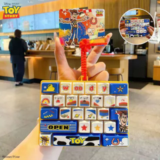 Disney-- คีย์บอร์ดลิขสิทธิ์ Pixar Toy Story Pop It Fidget Toy, คลายเครียดคีย์ตัวอักษร S