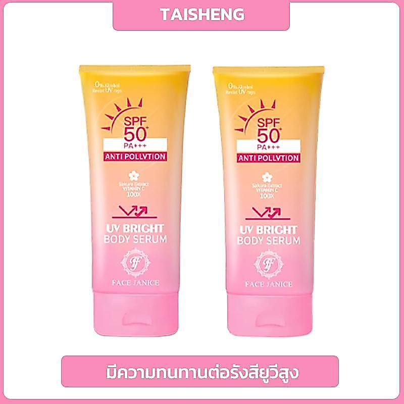 FJ กันแดดตัว โลชั่นป้องกันแสงแดด กันแดด Sunscreen 180ml SPF50+PA++++ UV Bright Body Serum สดชื่น ไม่เหนียวเหนอะหนะ