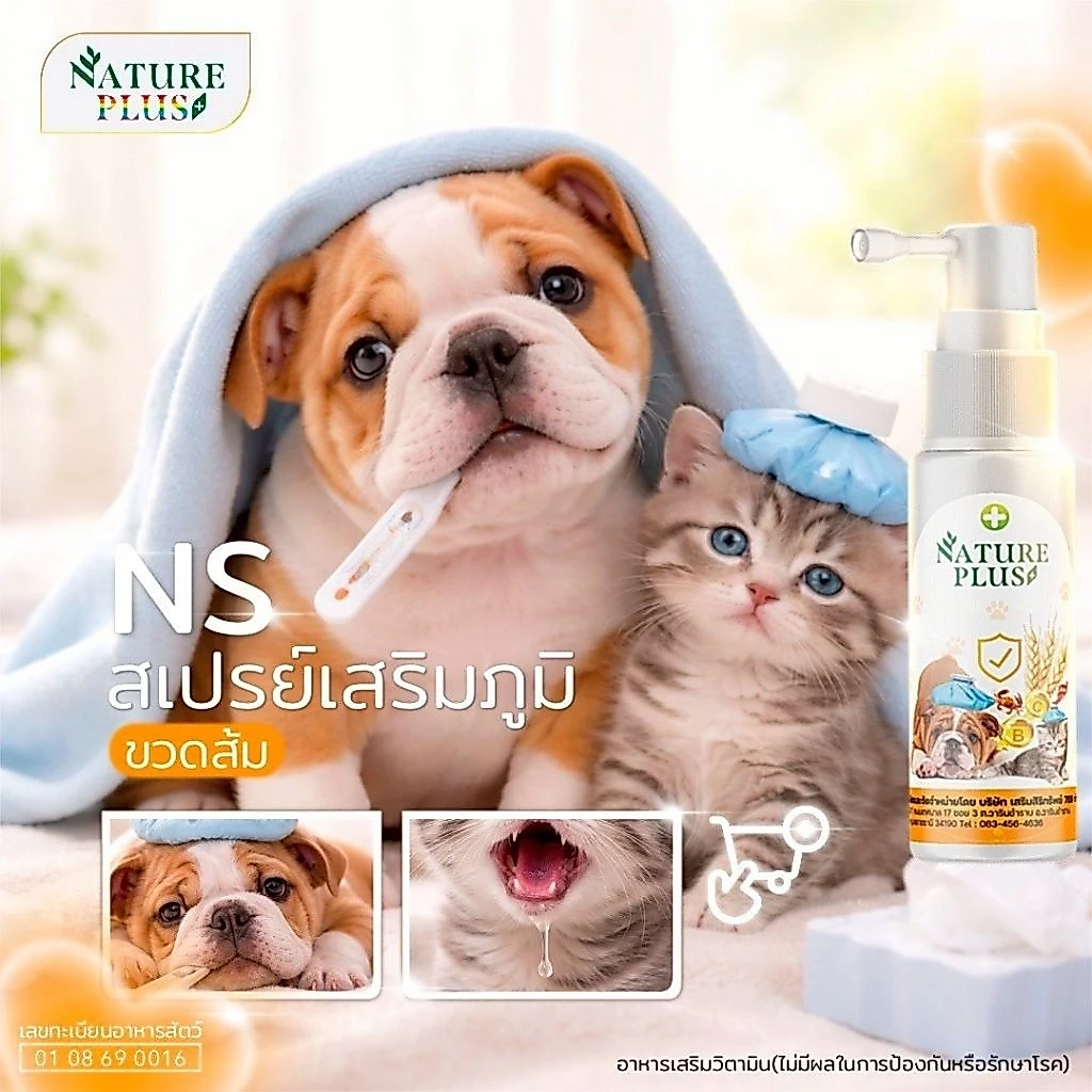 Nature Plus NS ผลิตภัณฑ์เสริมภูมิคุ้มกัน สำหรับสัตว์เลี้ยง