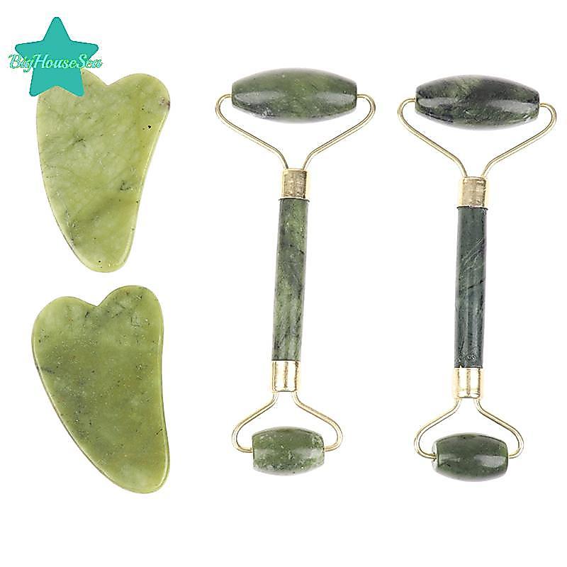[Sea-t] ลูกกลิ้งนวด + Guasha Board SPA Scraper Stone ชุดเครื่องนวดหน้า