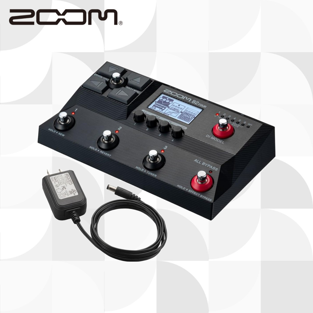 ZOOM B2 Four Bass Multi Effects Pedal มัลติเอฟเฟกต์เบส【ส่งตรงจากญี่ปุ่น】